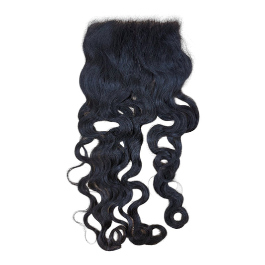 Closure Bouncy Curly (Raw hair India)
